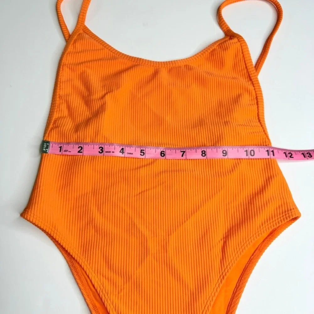Frankies Bikinis Mallory One‎ Piece Swimsuit in Citrus Orange Size Small